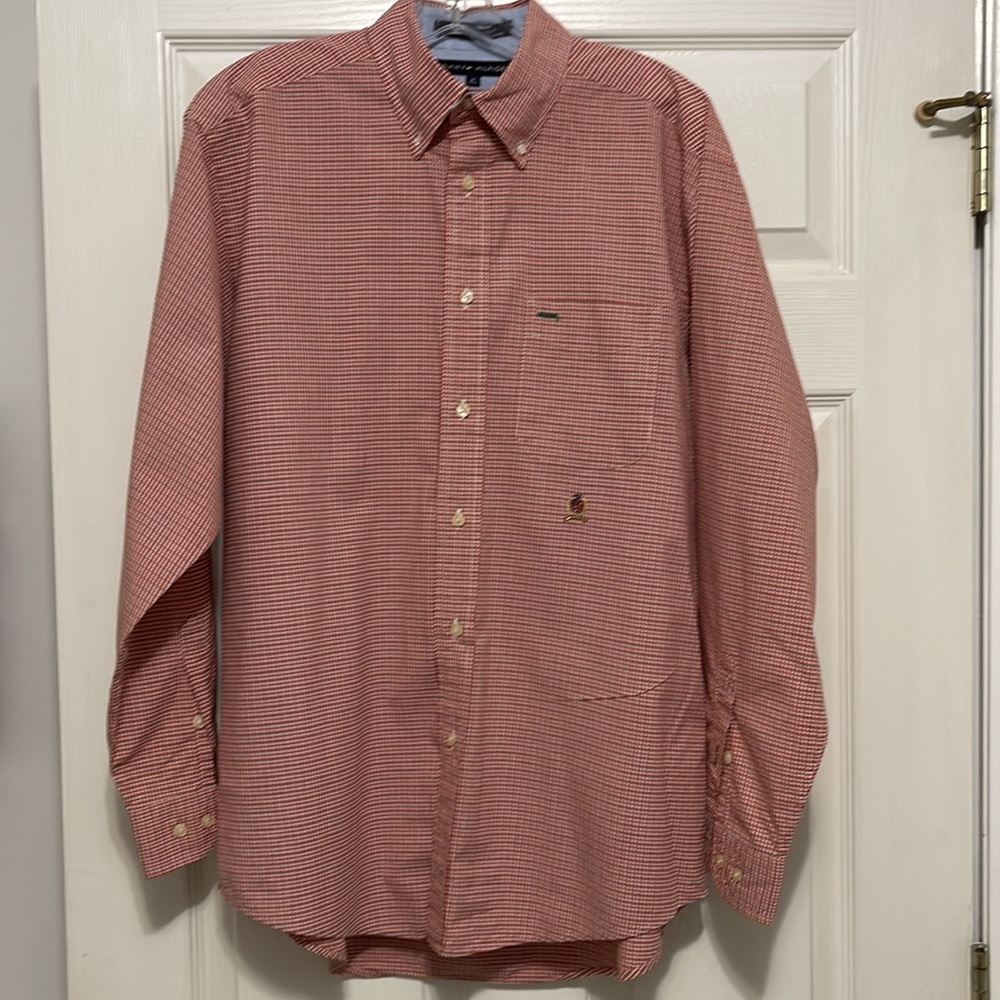 Mens Tommy Hilfiger button down shirt. Medium. One button on collar broken